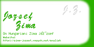 jozsef zima business card